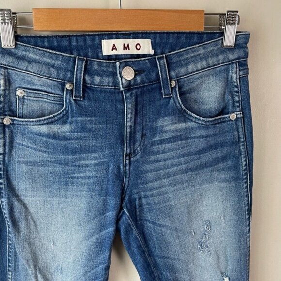 Amo Twist Zip Jeans in Dive Bar Destroy Wash 26 - Picture 5 of 12